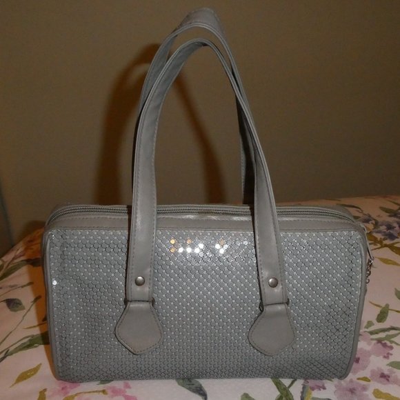 VNT Whiting Davis Leather Trim Satchel Handbag! - Picture 5 of 7